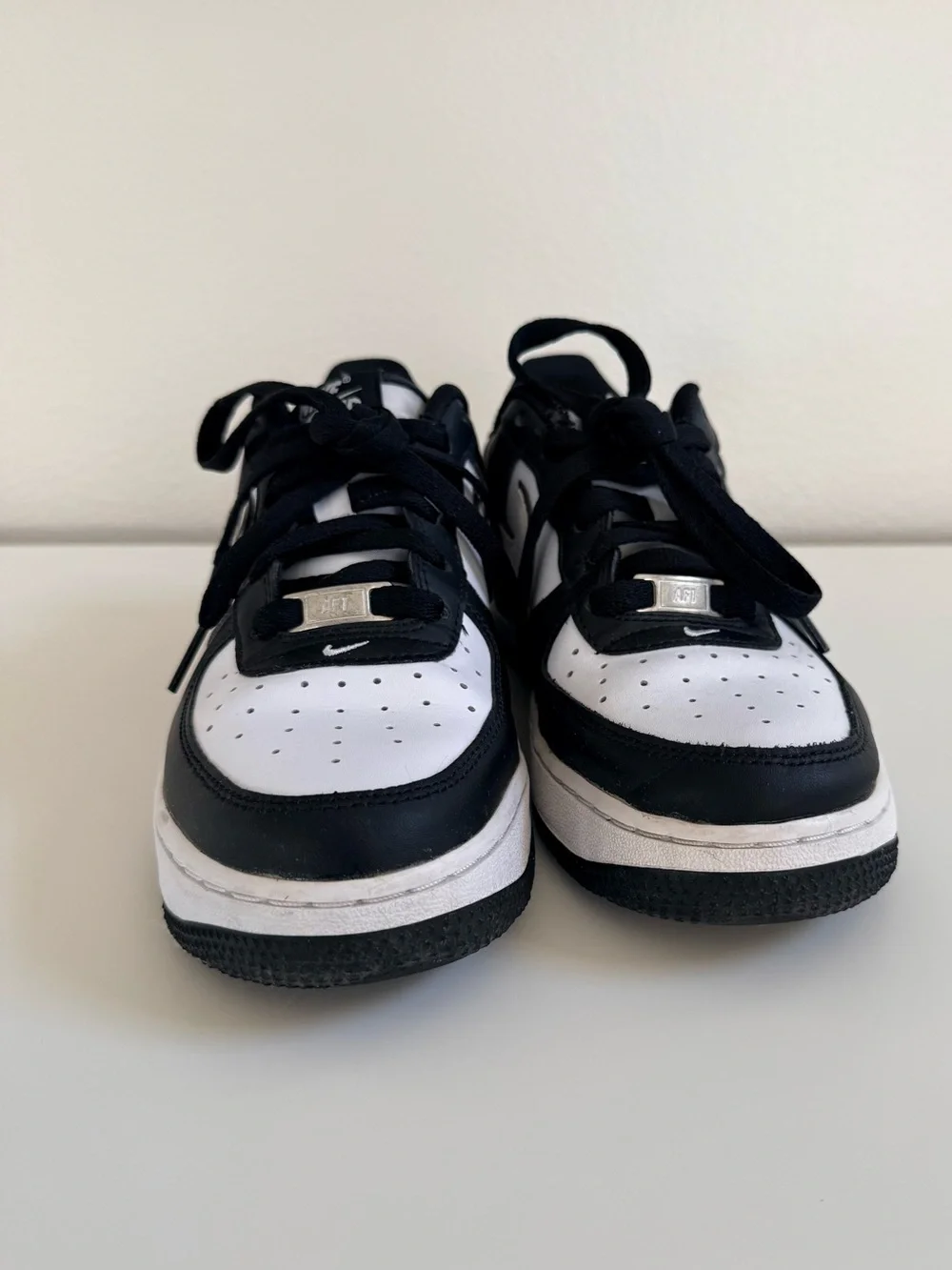 Nike Black and White Air Force 1 low top